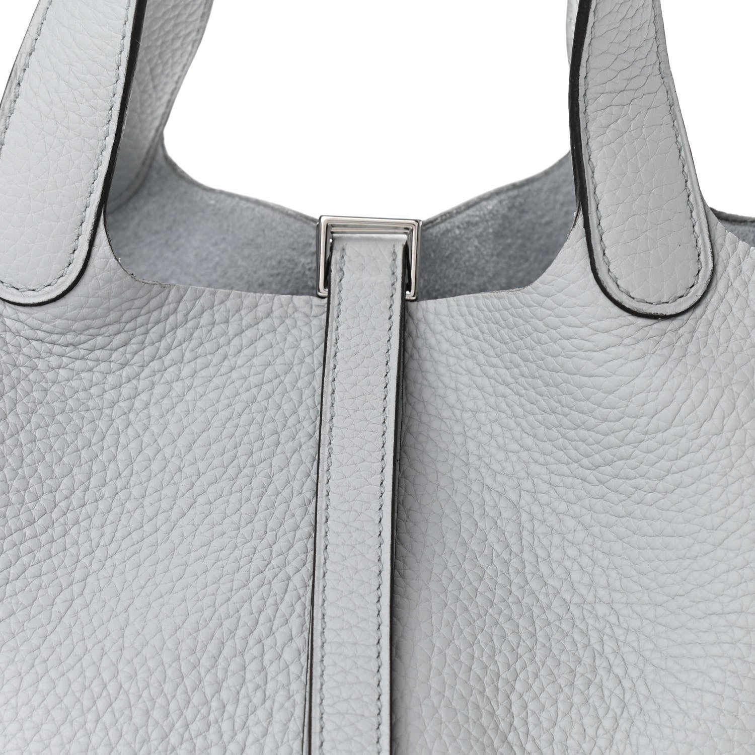 Hermes Taurillon Clemence Picotin Lock 18 PM Bleu Pale 8 of 11