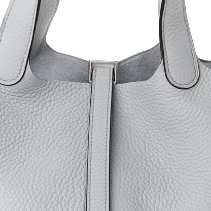 Hermes Taurillon Clemence Picotin Lock 18 PM Bleu Pale 8 of 11