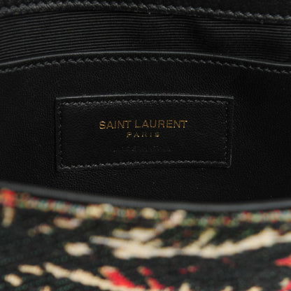 Saint Laurent Jacquard Palm Tree Small Classic Monogram Satchel Multi 7 of 7