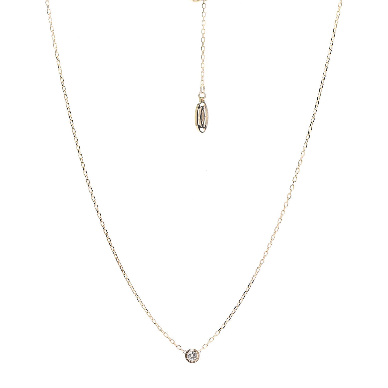 Cartier 18K Pink Gold Diamond SM D'Amour Pendant Necklace 1 of 7