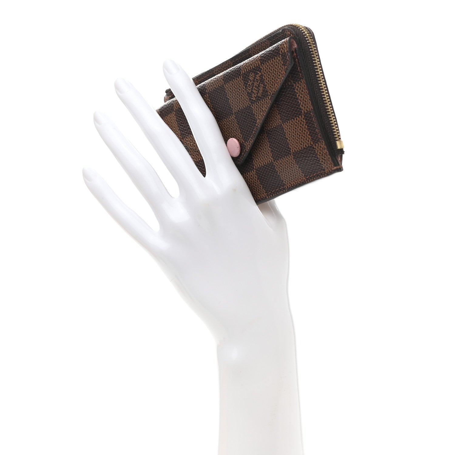 Louis Vuitton Damier Ebene Recto Verso Card Holder Rose Ballerine 2 of 8