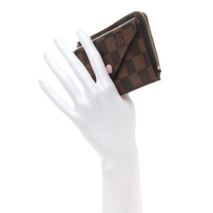 Louis Vuitton Damier Ebene Recto Verso Card Holder Rose Ballerine 2 of 8