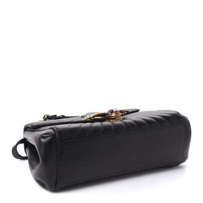 Gucci Calfskin Bamboo Trapuntata Queen Margaret Top Handle Bag Black 5 of 11