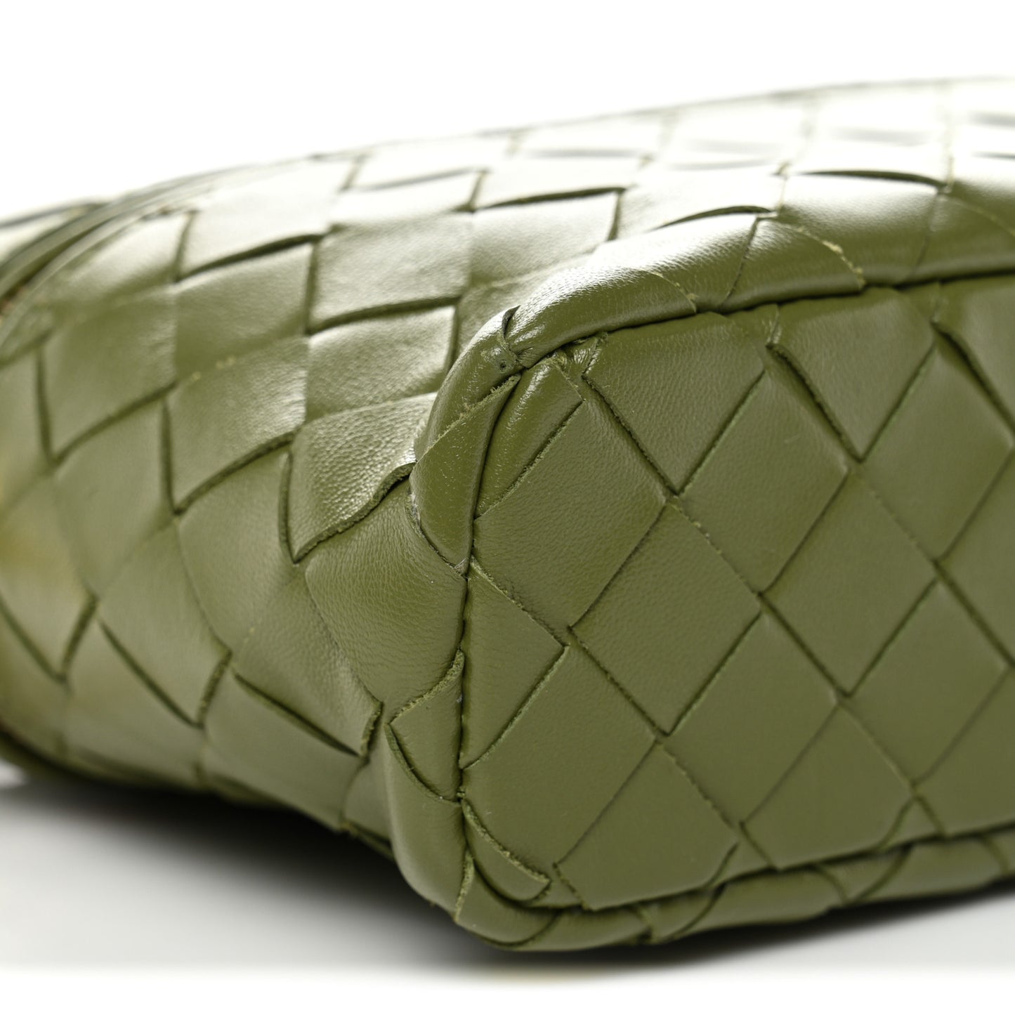 Calfskin Intrecciato Bang Bang Vanity Case Matcha
