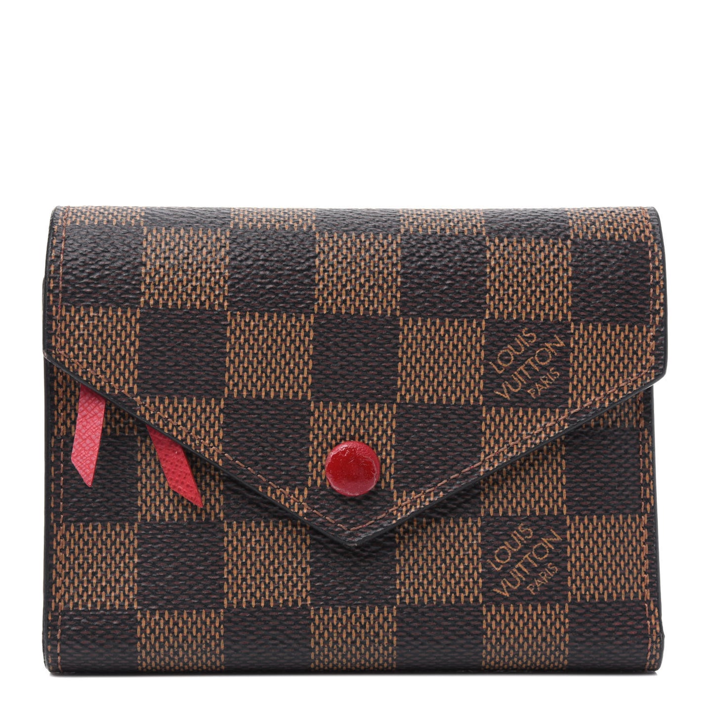 Damier Ebene Victorine Wallet Red