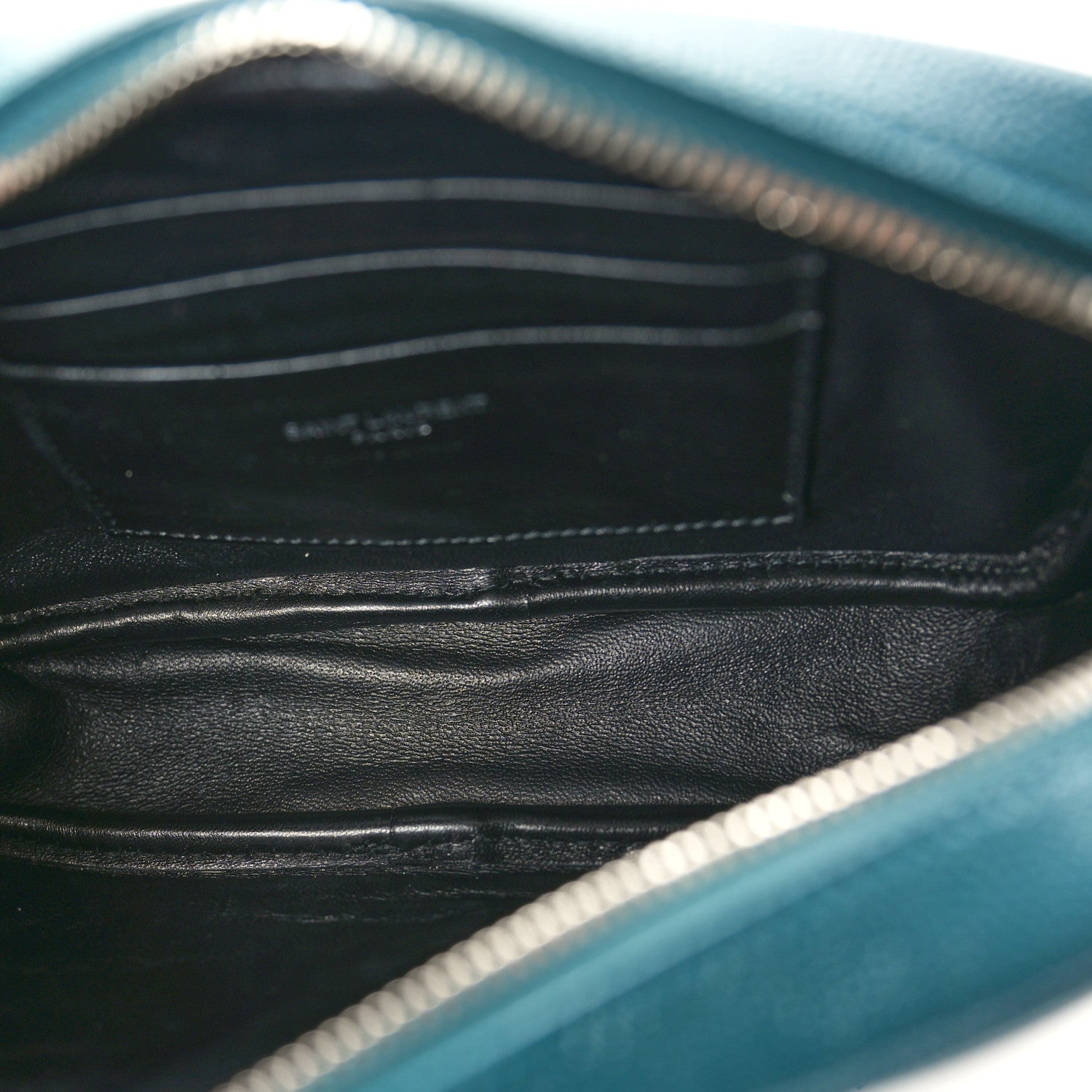 Saint Laurent Grain De Poudre Matelasse Monogram Mini Lou Camera Bag Petrol Green 5 of 11