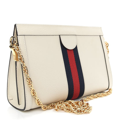 Gucci Textured Calfskin Web Small Ophidia Chain Shoulder Bag Mystic White 3 of 9