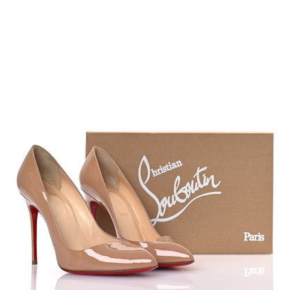Christian Louboutin Patent Corneille 100 Pumps 38.5 Nude 11 of 11