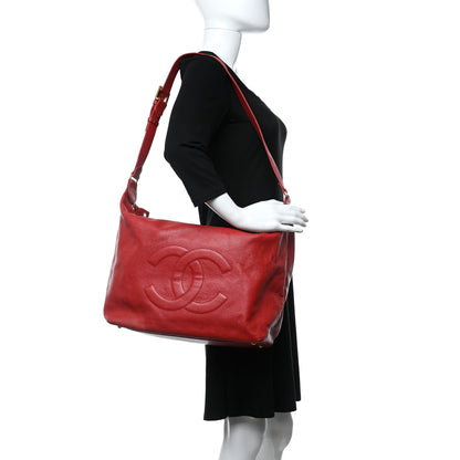 Chanel Caviar CC Hobo Red 3 of 9