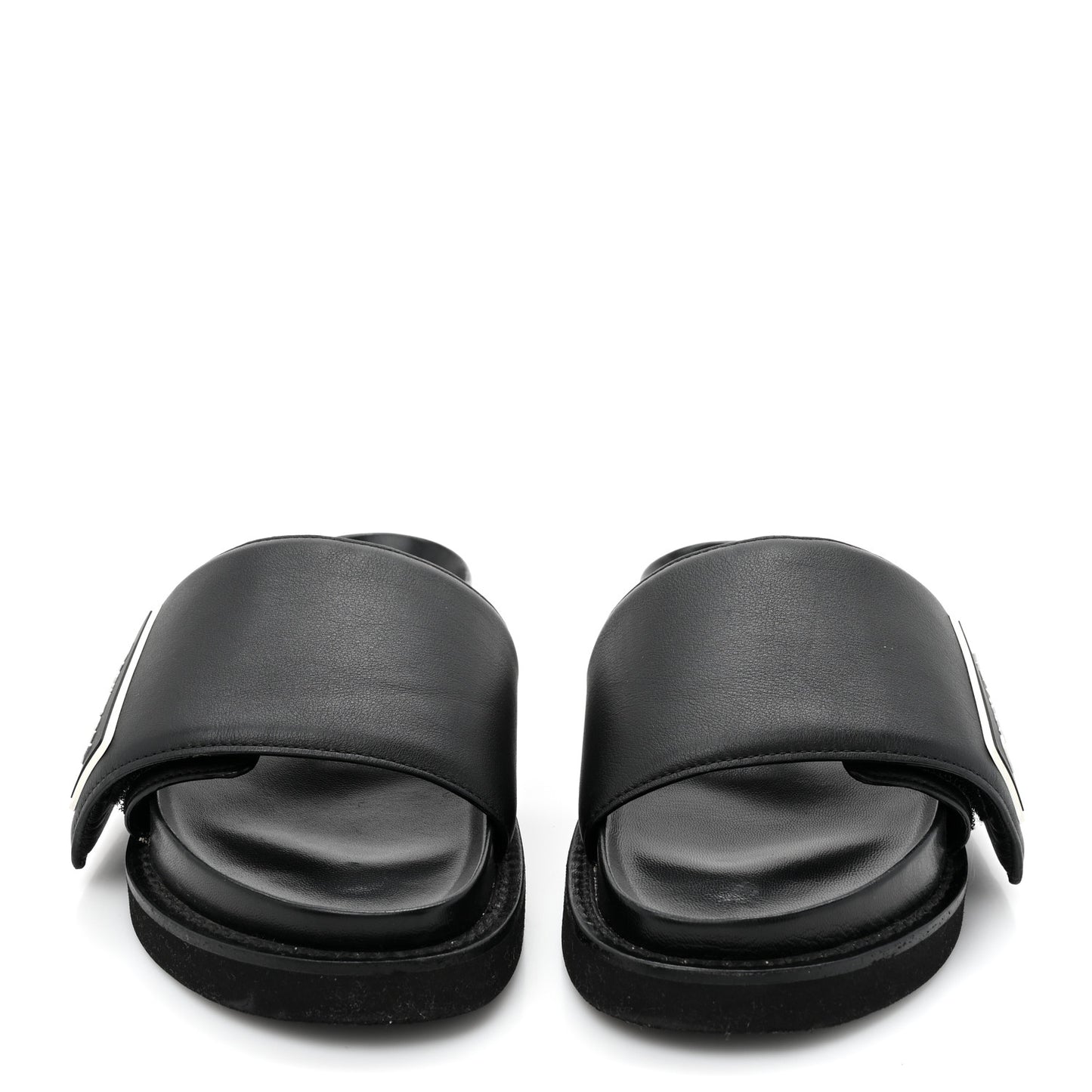 Calfskin Womens Pool Pillow Sunset Mules 36 Black