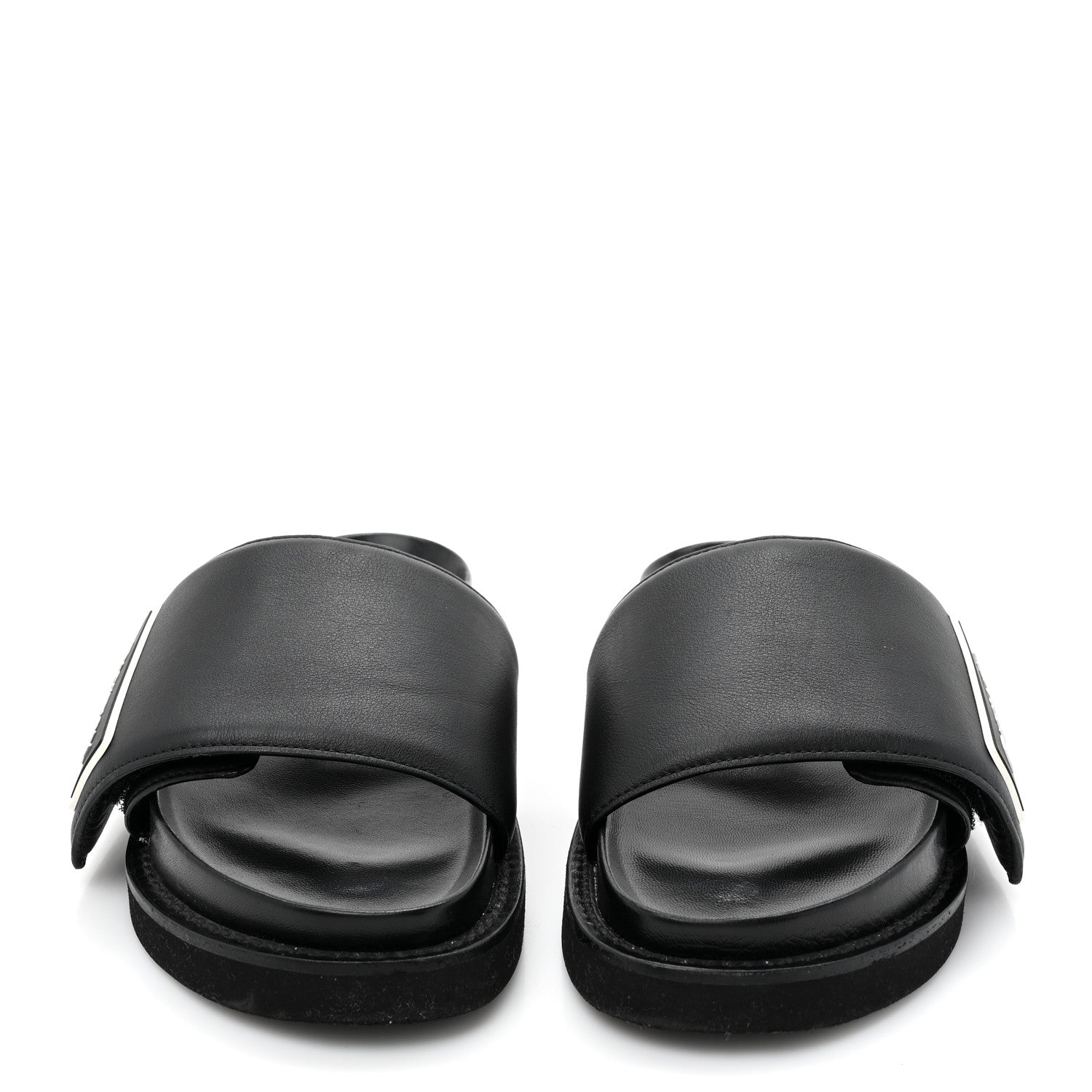 Louis Vuitton Calfskin Womens Pool Pillow Sunset Mules 36 Black 3 of 11