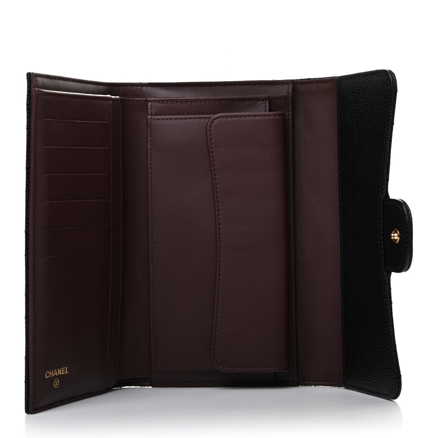 Chanel Caviar Quilted Large Flap Wallet Black 4 of 4