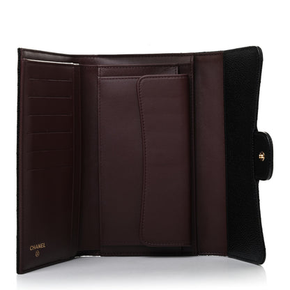 Chanel Caviar Quilted Large Flap Wallet Black 4 of 4