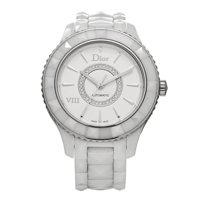 Christian Dior Stainless Steel Ceramic Diamond 38mm Dior VIII Automatic Watch White 1 of 5