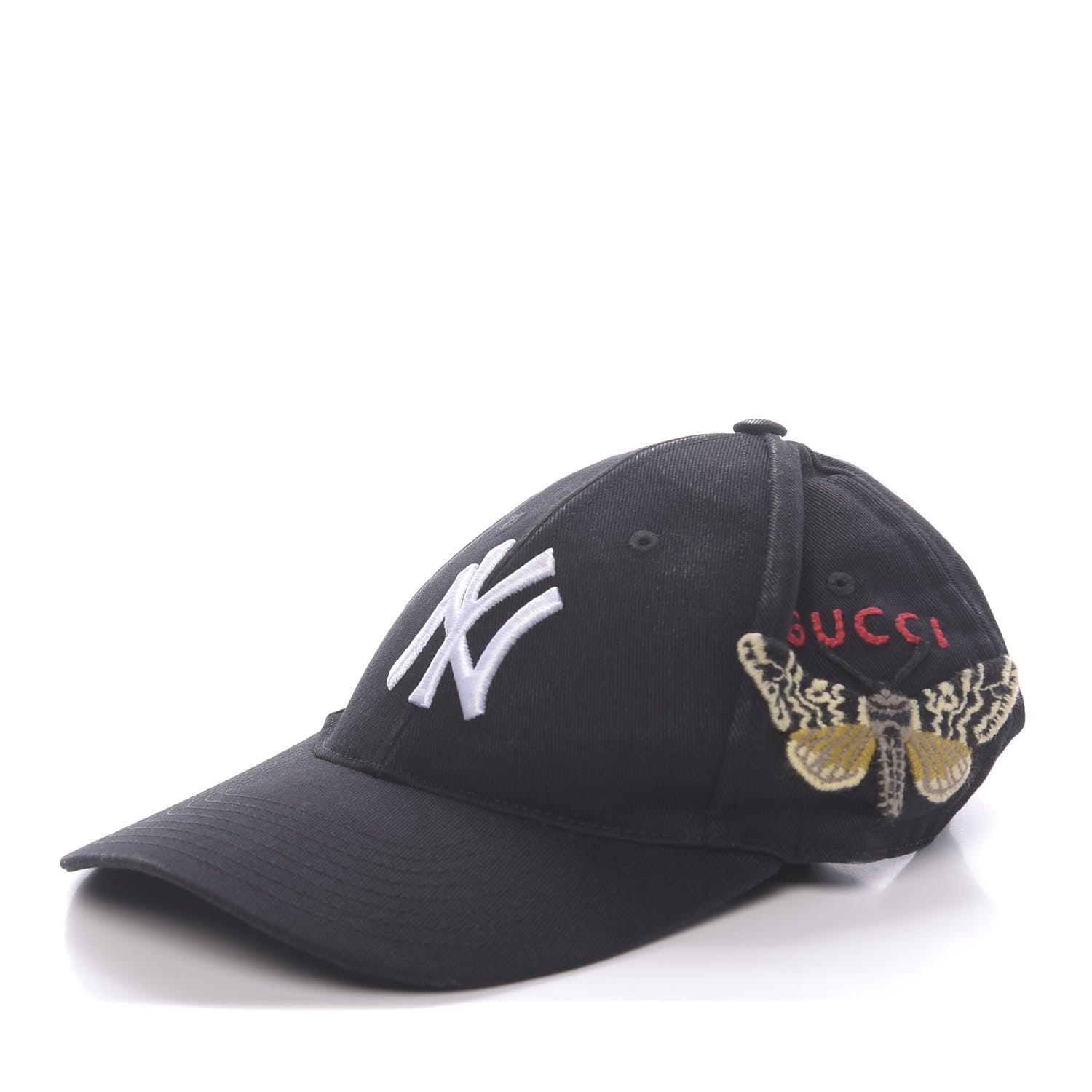 Gucci X MLB Cotton NY Yankees Baseball Hat 57-61 Navy 1 of 9