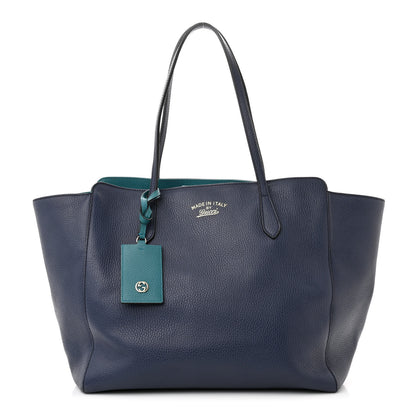 Gucci Dollar Calfskin Medium Swing Tote Marine Deep Cobalt 1 of 9