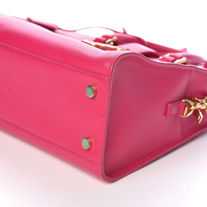 Saint Laurent Calfskin Small Monogram Cabas Fuchsia 13 of 15
