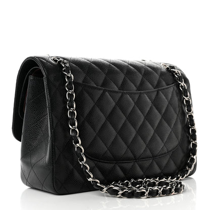 Chanel Caviar Quilted Jumbo Double Flap Black 3 of 10