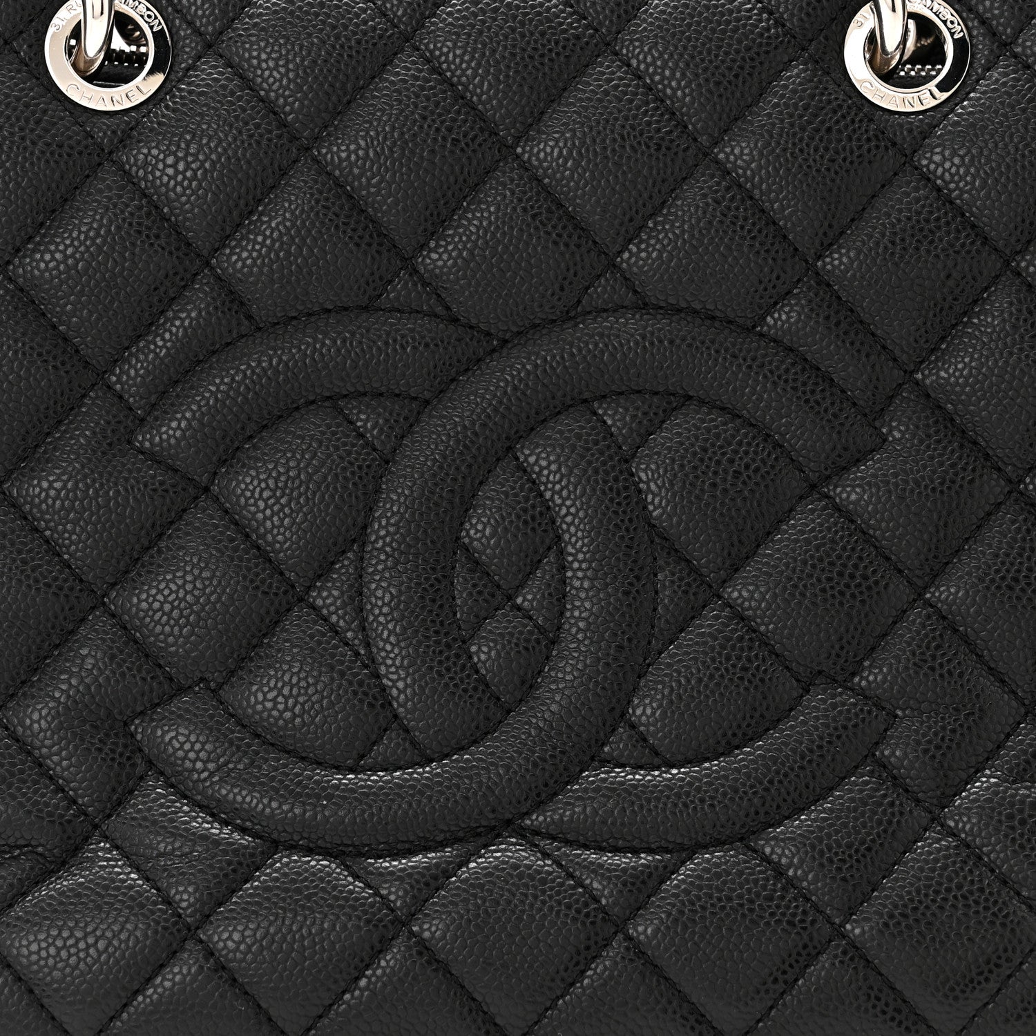 Chanel Caviar Quilted Grand Shopping Tote GST Black 8 of 10
