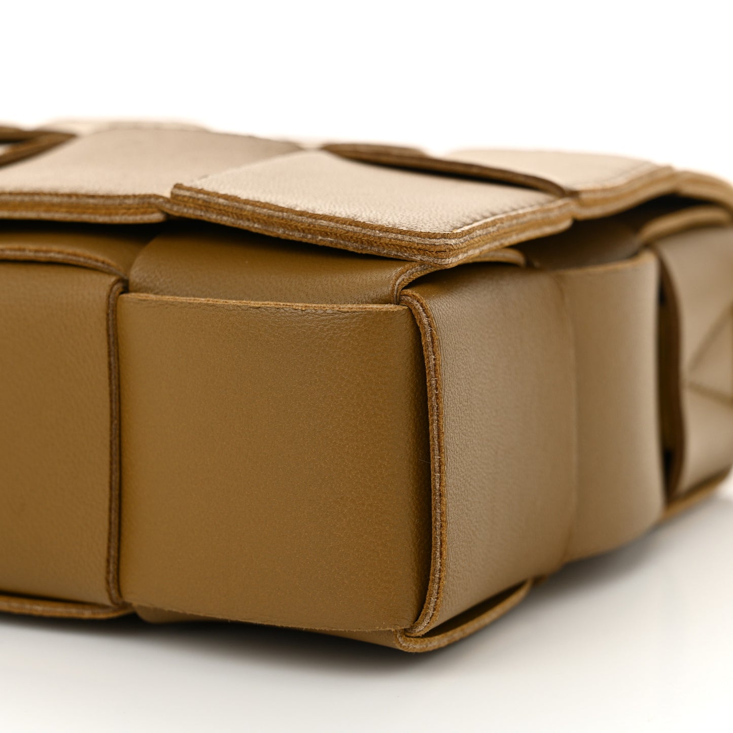 Lambskin Maxi Intrecciato Cassette Crossbody Bag Acorn