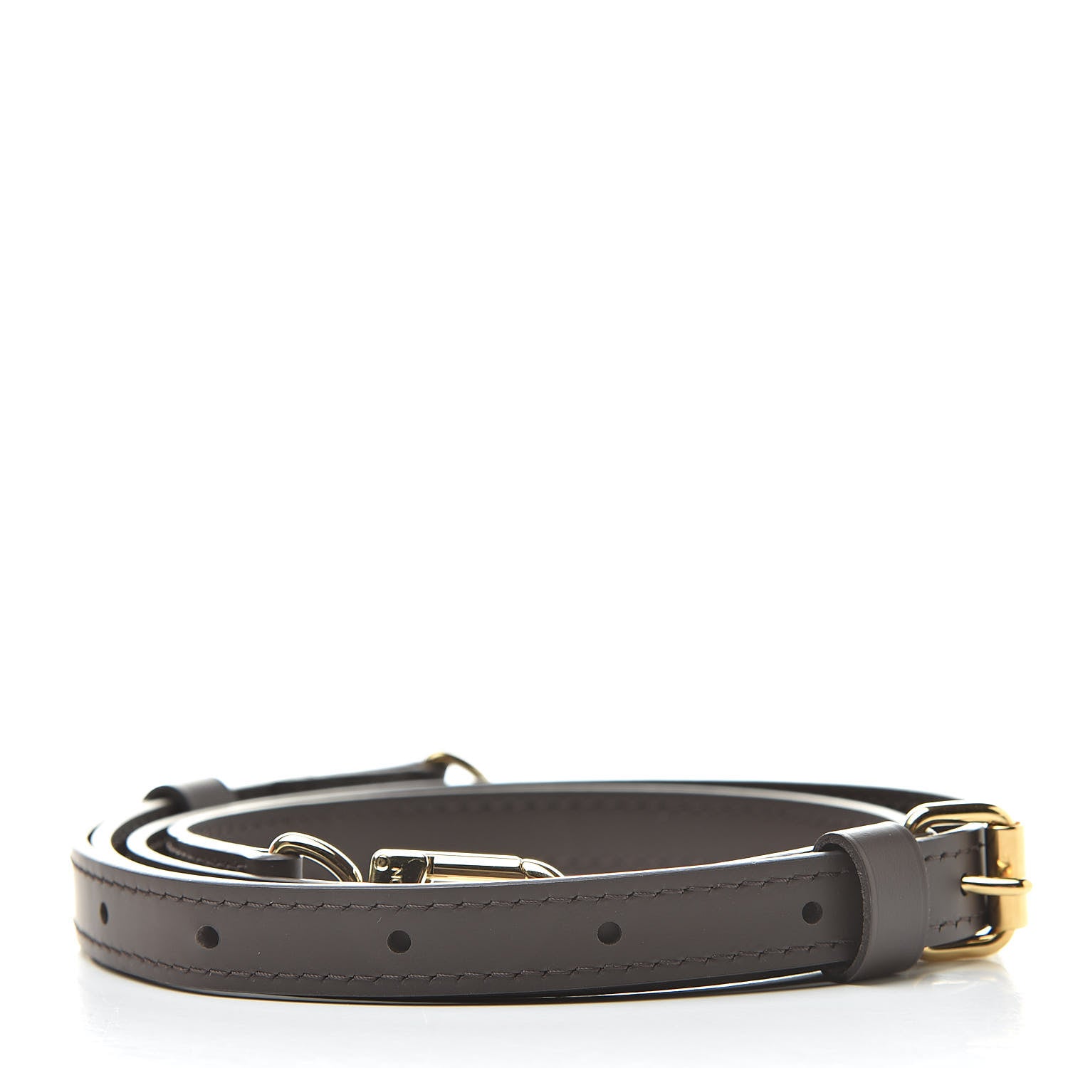Louis Vuitton Calfskin 16mm Adjustable Shoulder Strap Brown 2 of 4