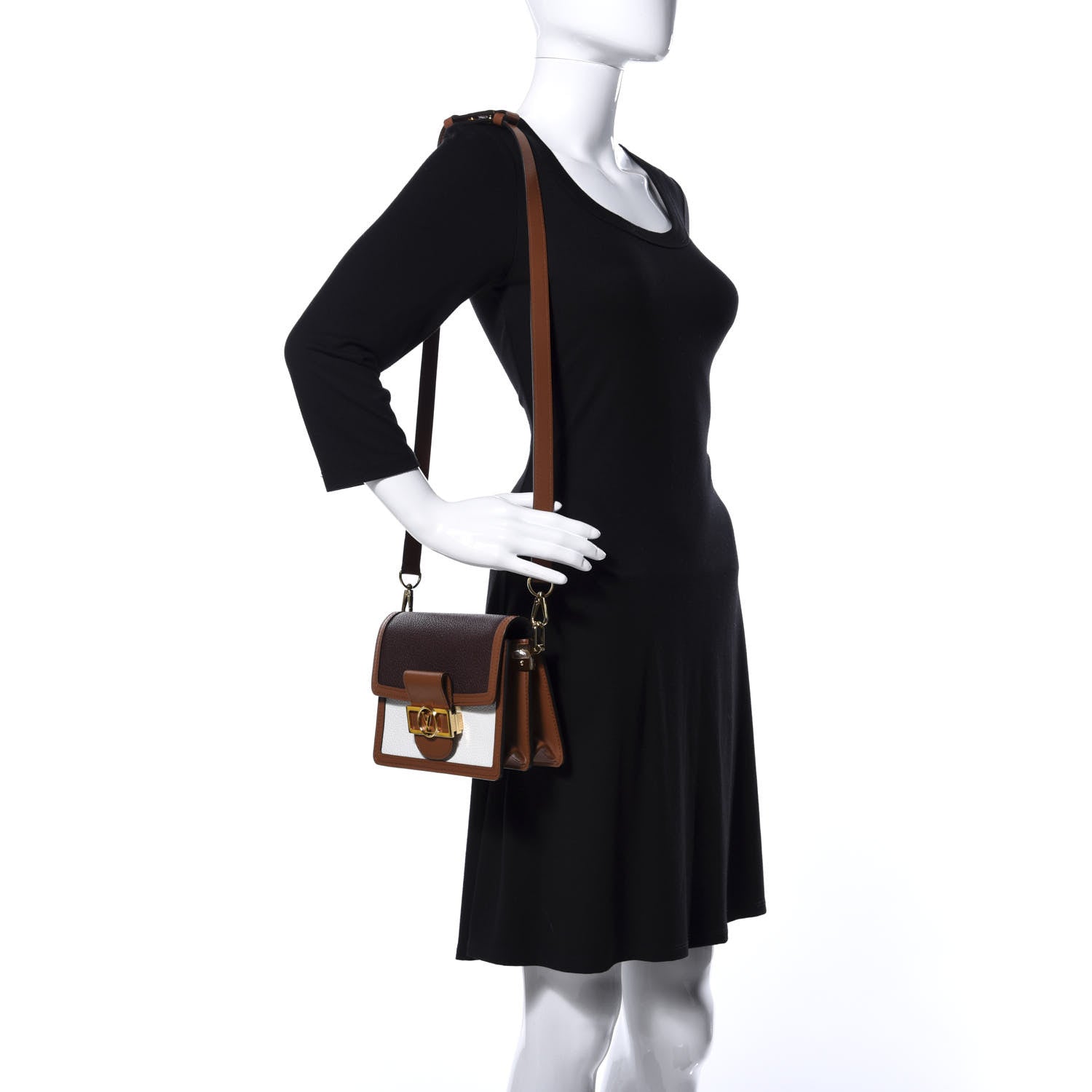 Louis Vuitton Taurillon Mini Dauphine Blackberry Snow 2 of 15