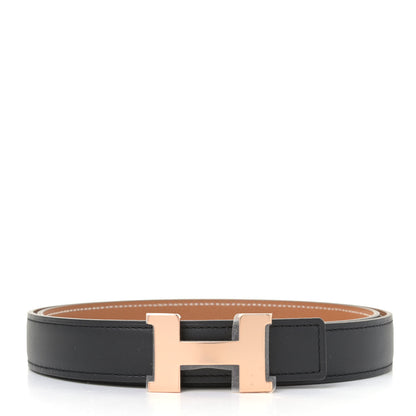 Hermes Swift Epsom 24mm Constance H Belt 90 Black Gold 1 of 6