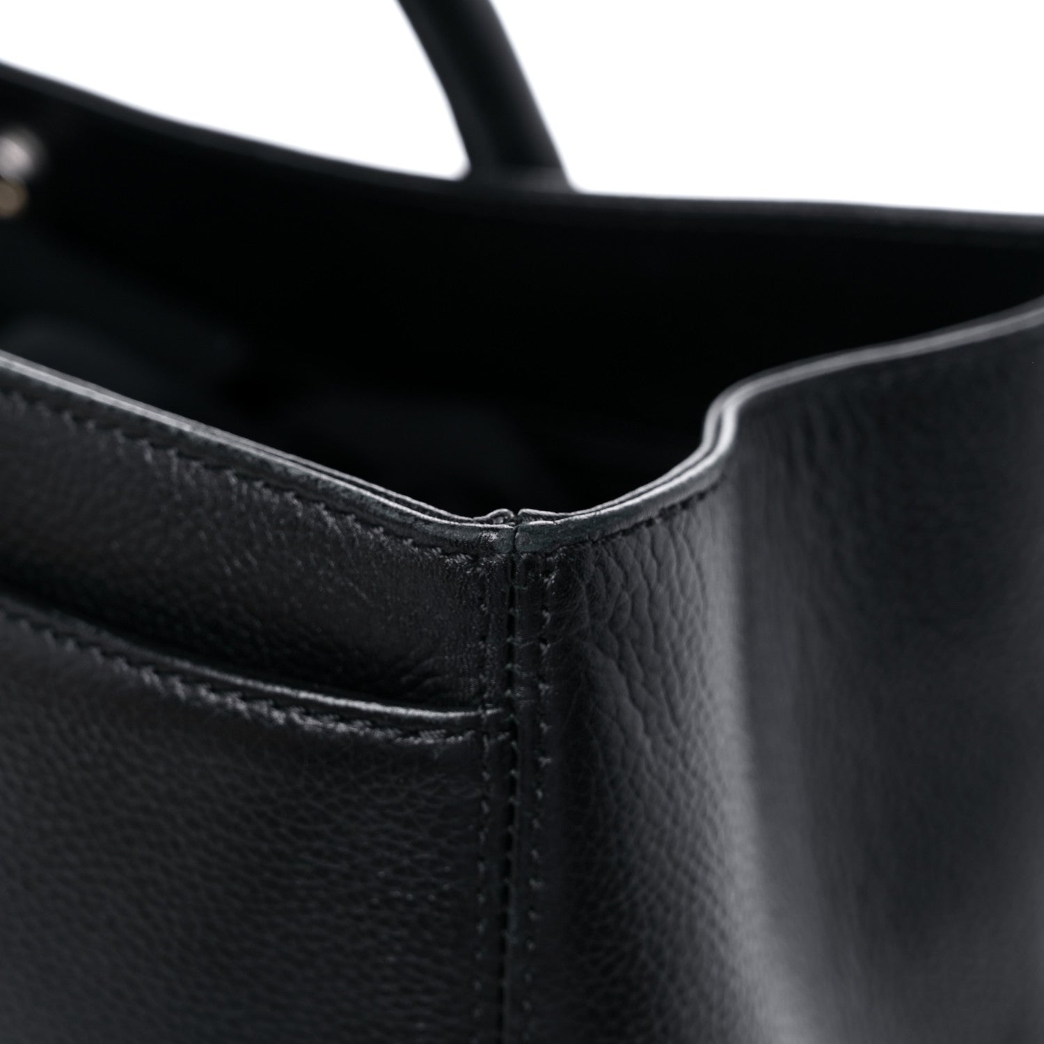 Chanel Calfskin Cerf Executive Shopper Tote Black 10 of 10