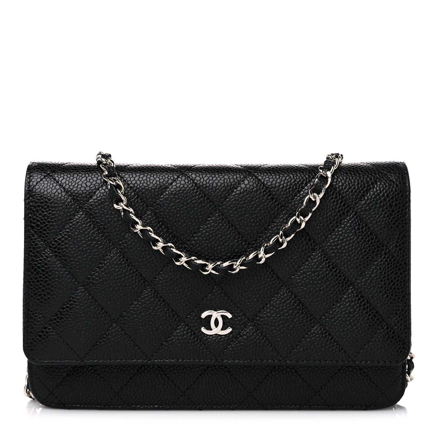Chanel Caviar Quilted Wallet On Chain WOC Black 1 of 12