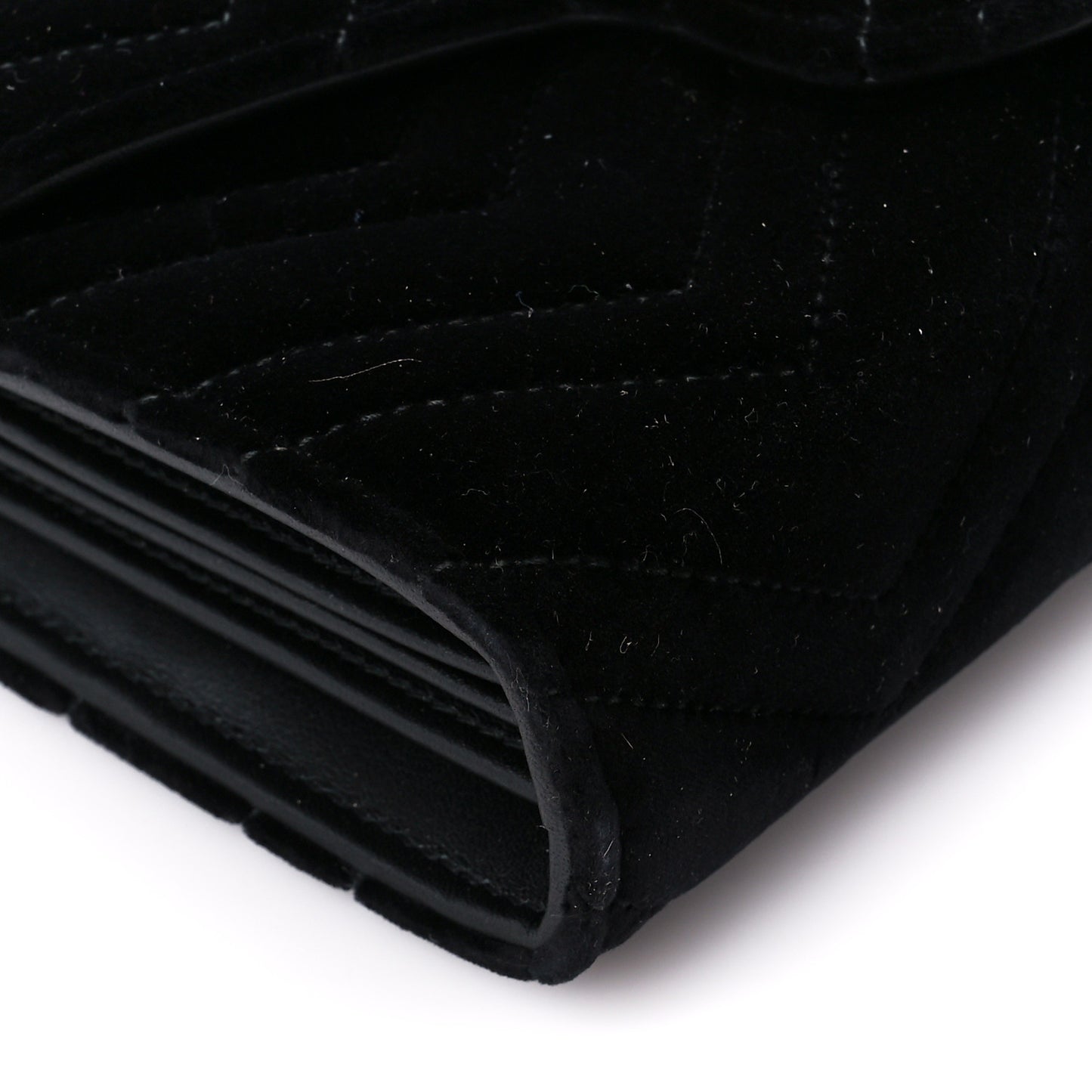 Velvet Matelasse GG Marmont Chain Wallet Black