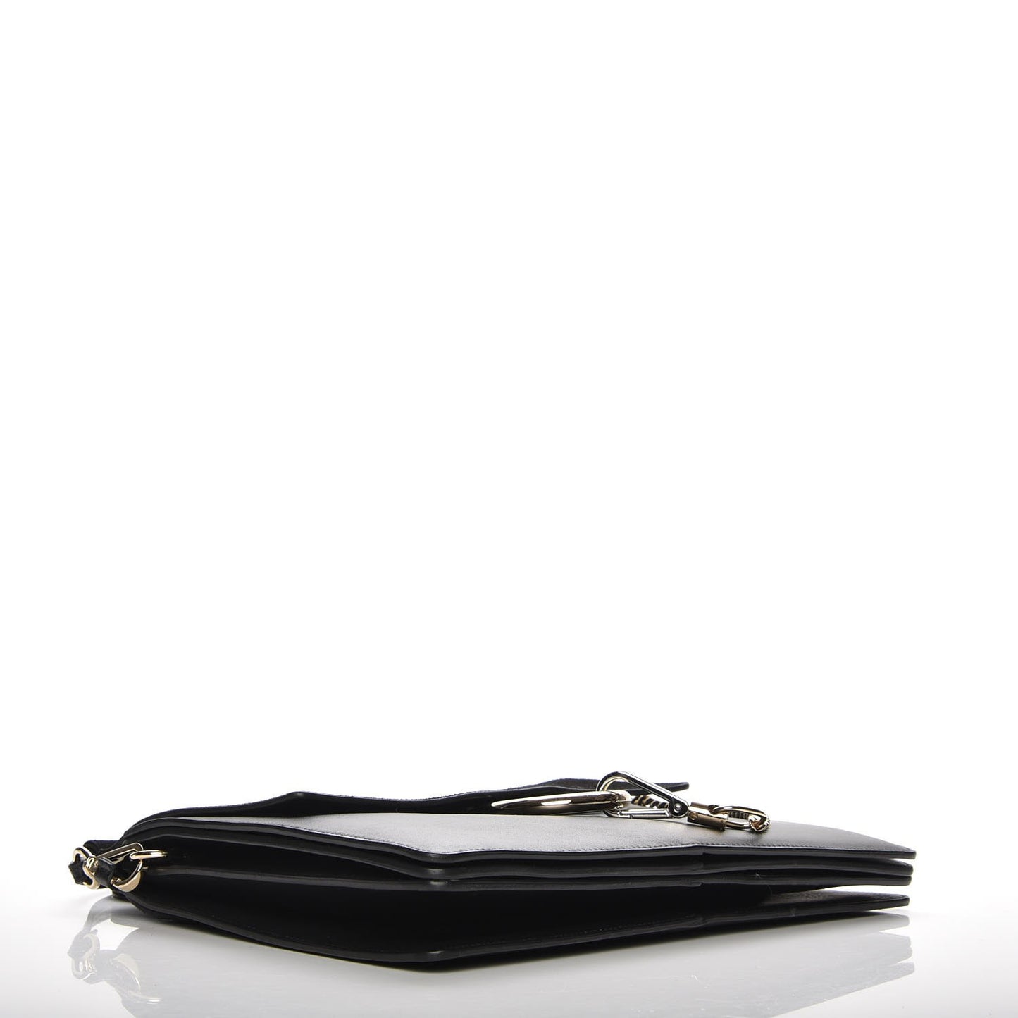 Suede Calfskin Medium Faye Shoulder Bag Black
