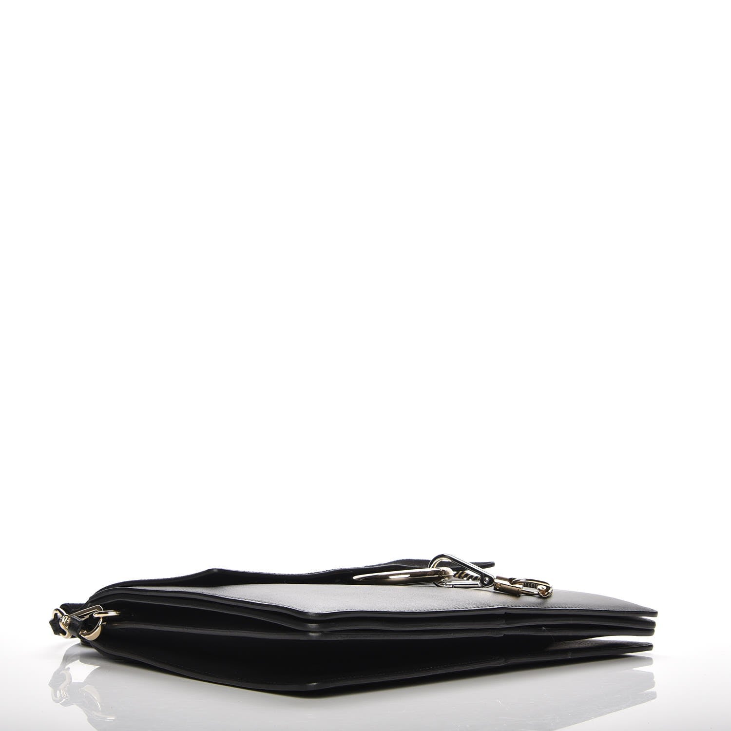 Chloe Suede Calfskin Medium Faye Shoulder Bag Black 4 of 8