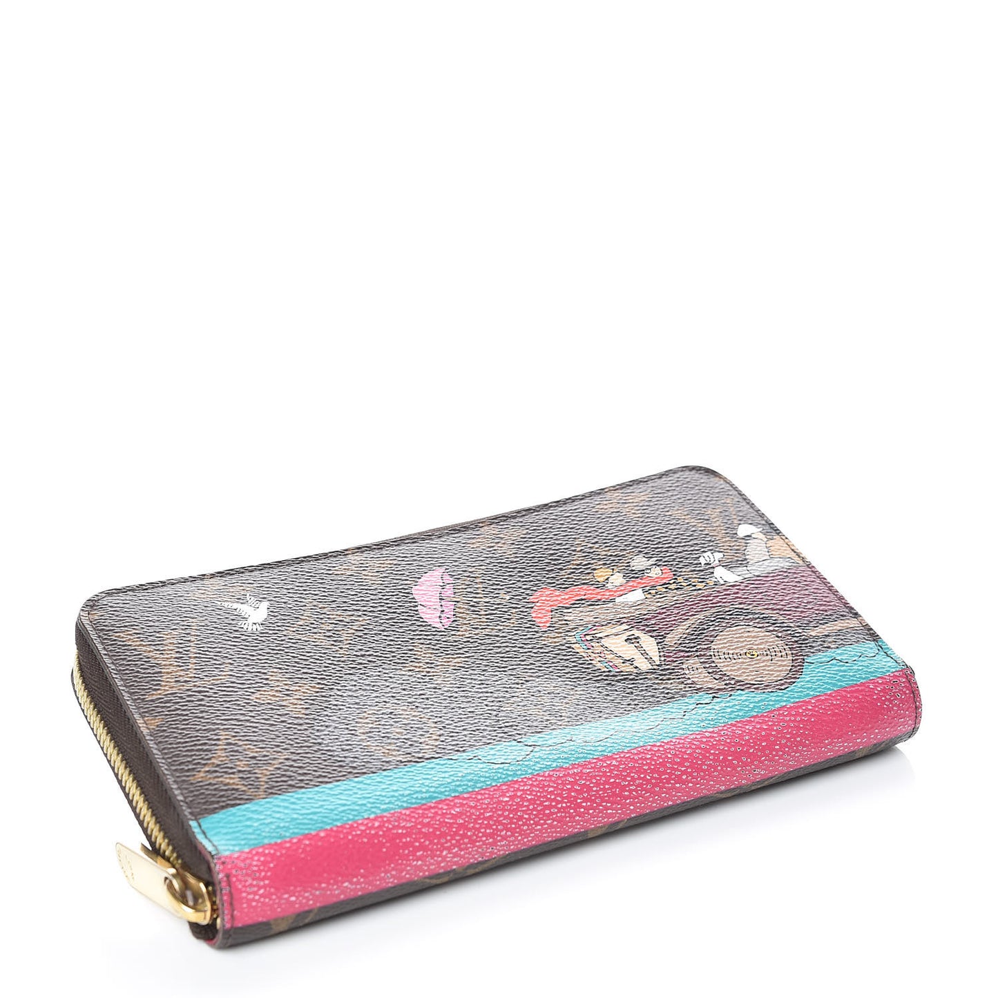 Monogram 2015 Christmas Animation Zippy Wallet Hibiscus