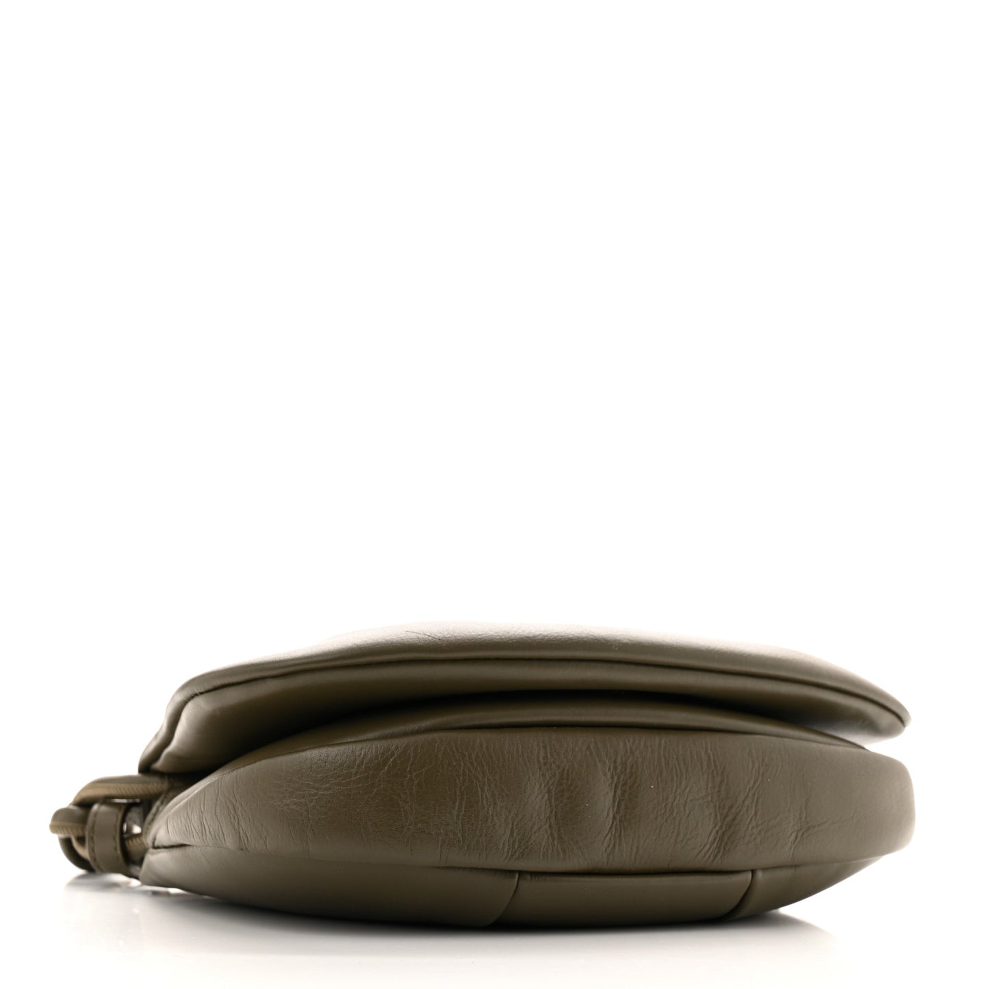 Shiny Nappa Calfskin Paseo Satchel Dark Khaki