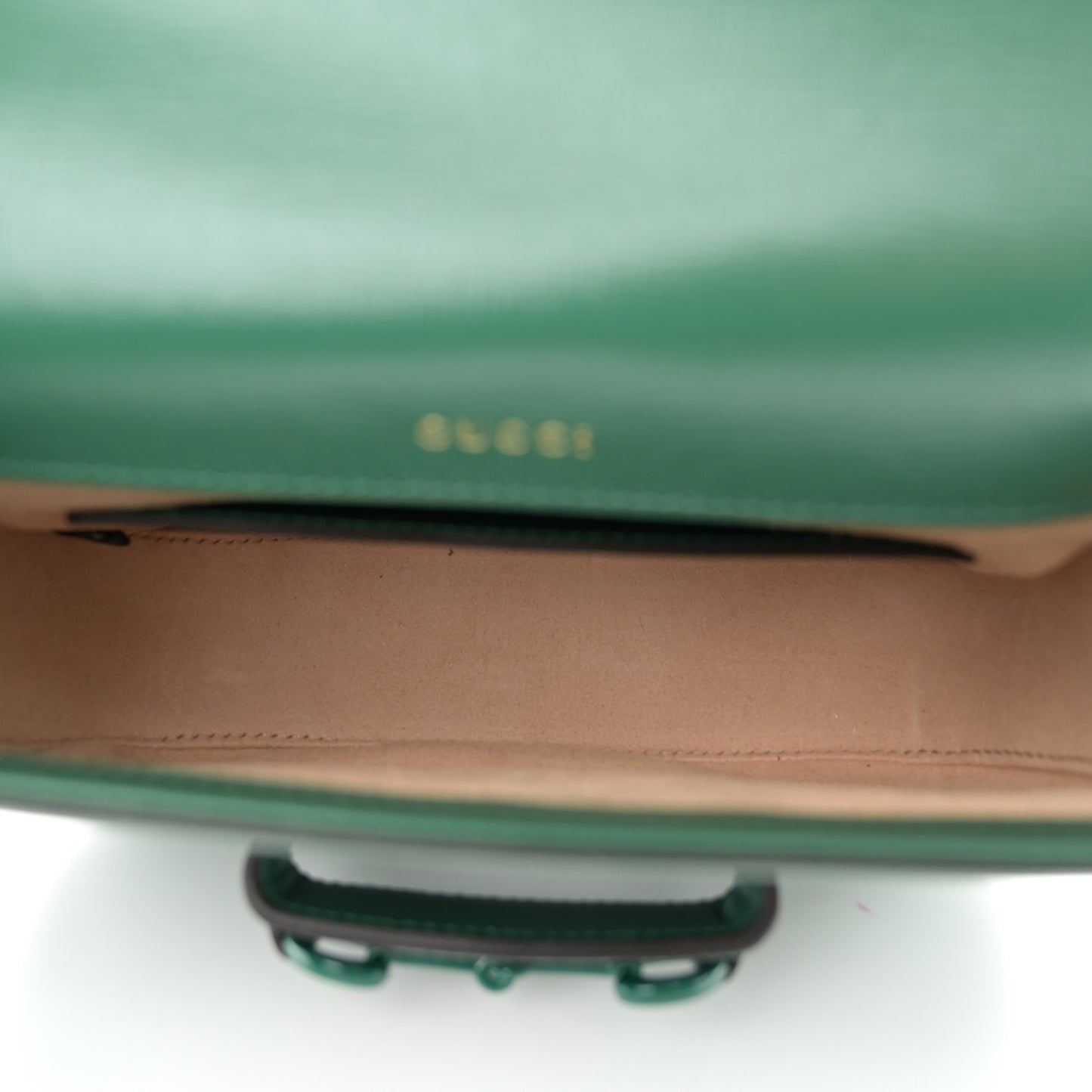 Azalea Calfskin Web Monochrome Horsebit 1955 Shoulder Bag Emerald