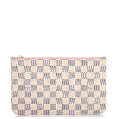 Louis Vuitton Damier Azur Neverfull MM GM Pochette Rose Ballerine 1 of 8