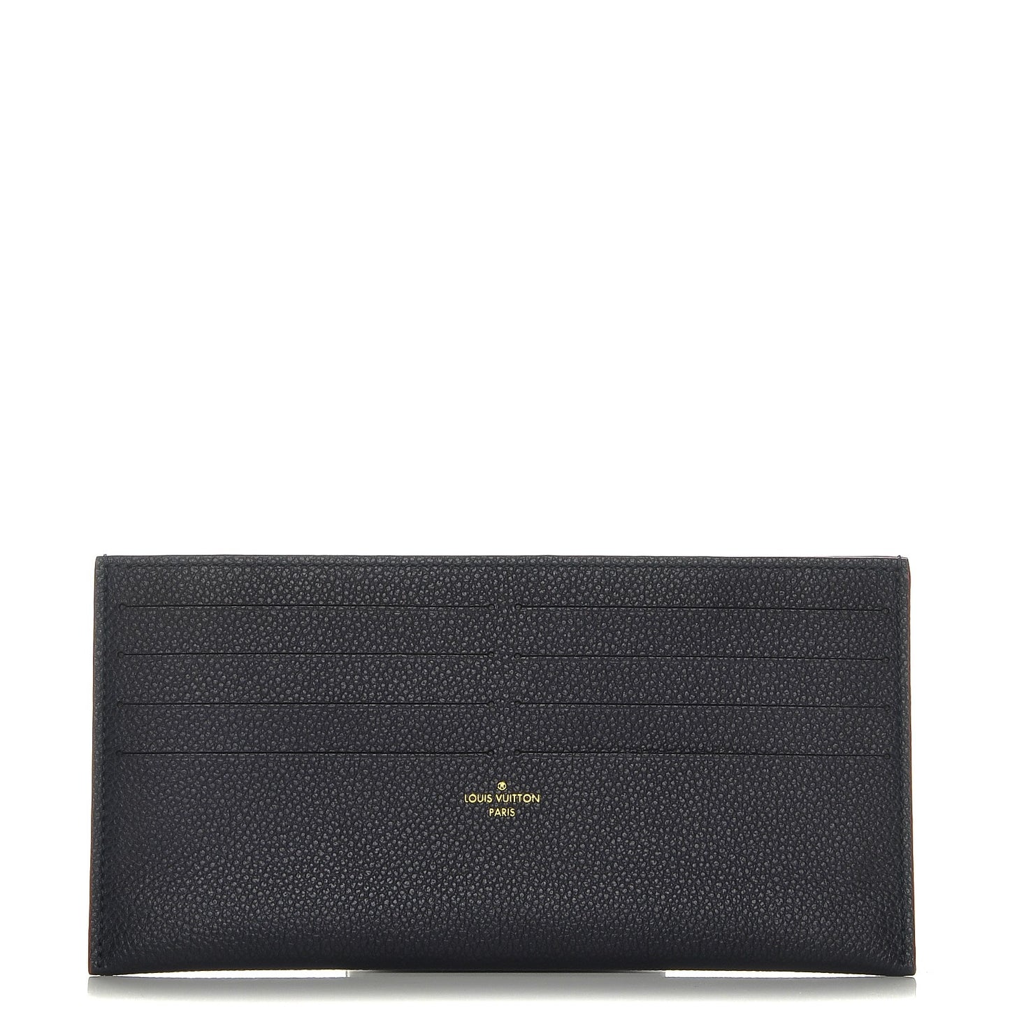 Calfskin Felicie Chain Wallet Card Holder Insert Marine Rouge