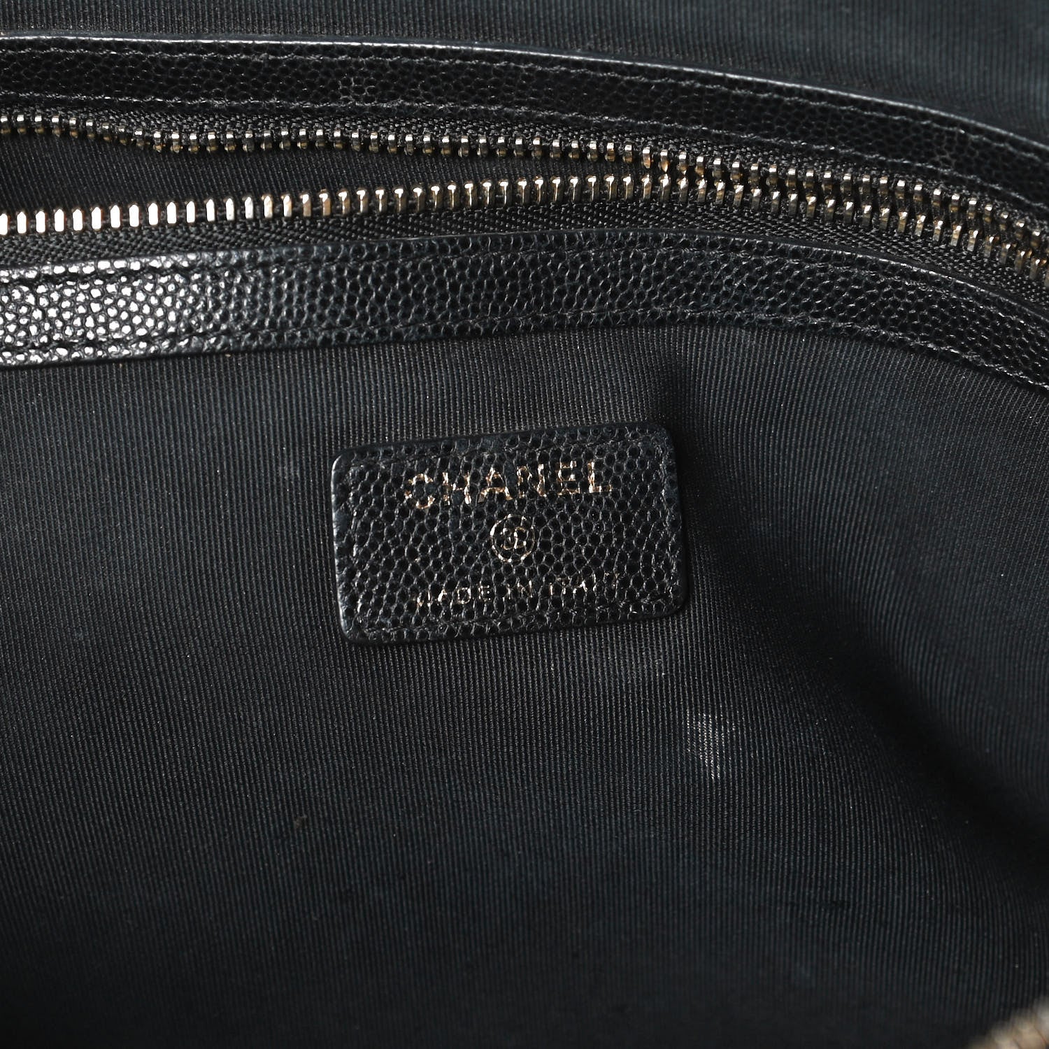 Chanel Caviar Quilted Large Cosmetic Case Black 7 of 14