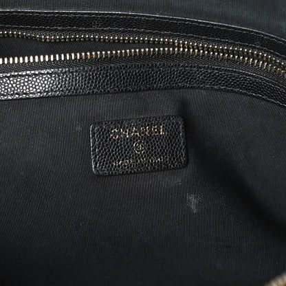 Chanel Caviar Quilted Large Cosmetic Case Black 7 of 14