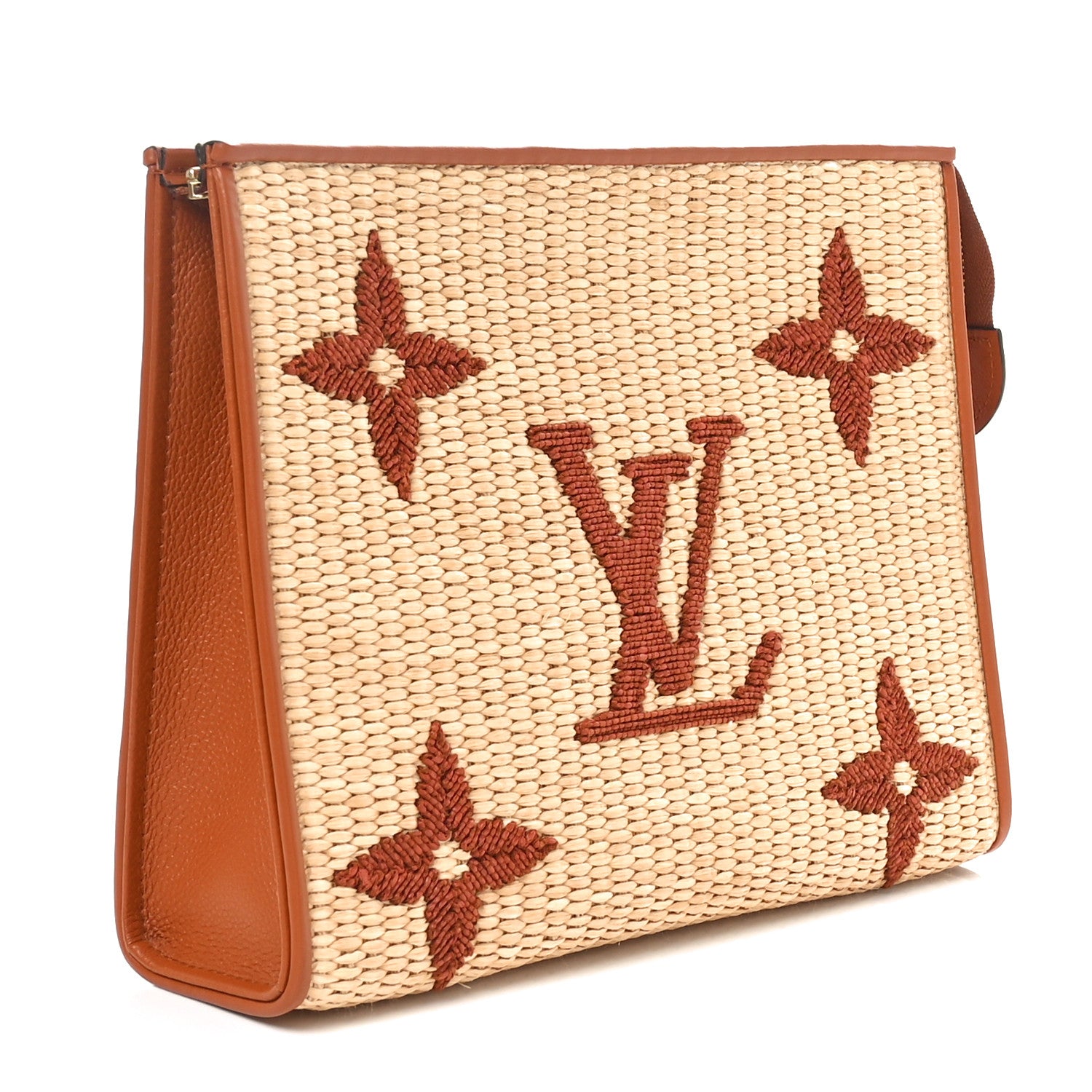 Louis Vuitton Raffia Monogram Giant Toiletry Pouch 26 Tan 3 of 10