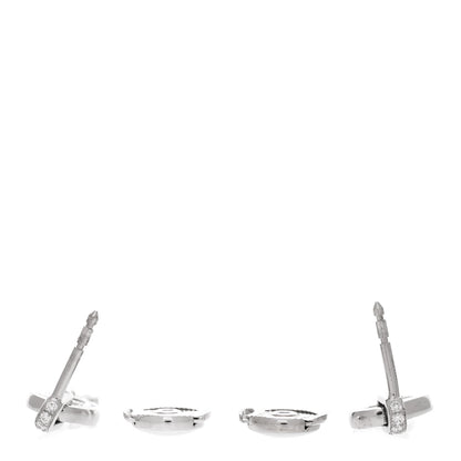 Hermes 18K White Gold Diamond PM Chaine D'Ancre Enchainee Earrings 3 of 6