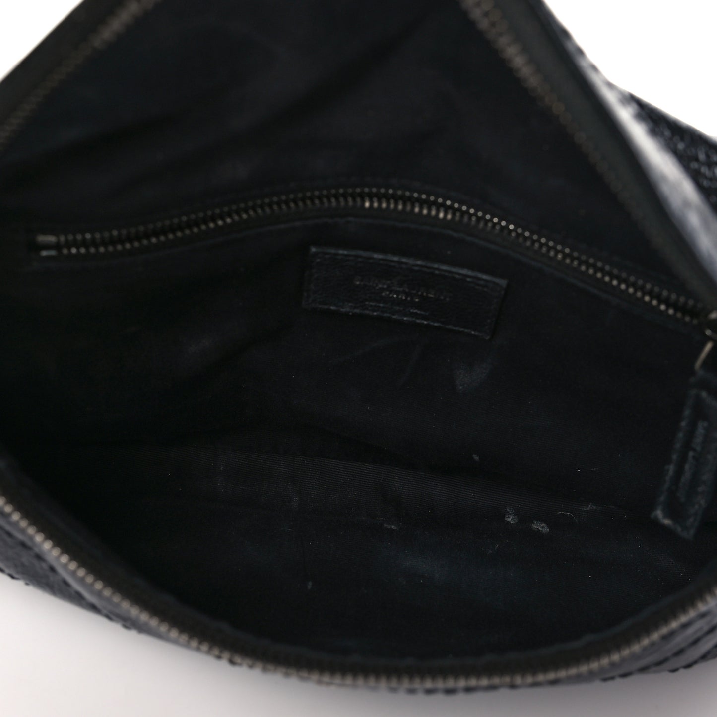 Crinkled Calfskin Matelasse Monogram Niki Body Bag Black