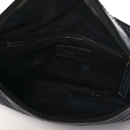Saint Laurent Crinkled Calfskin Matelasse Monogram Niki Body Bag Black 5 of 9