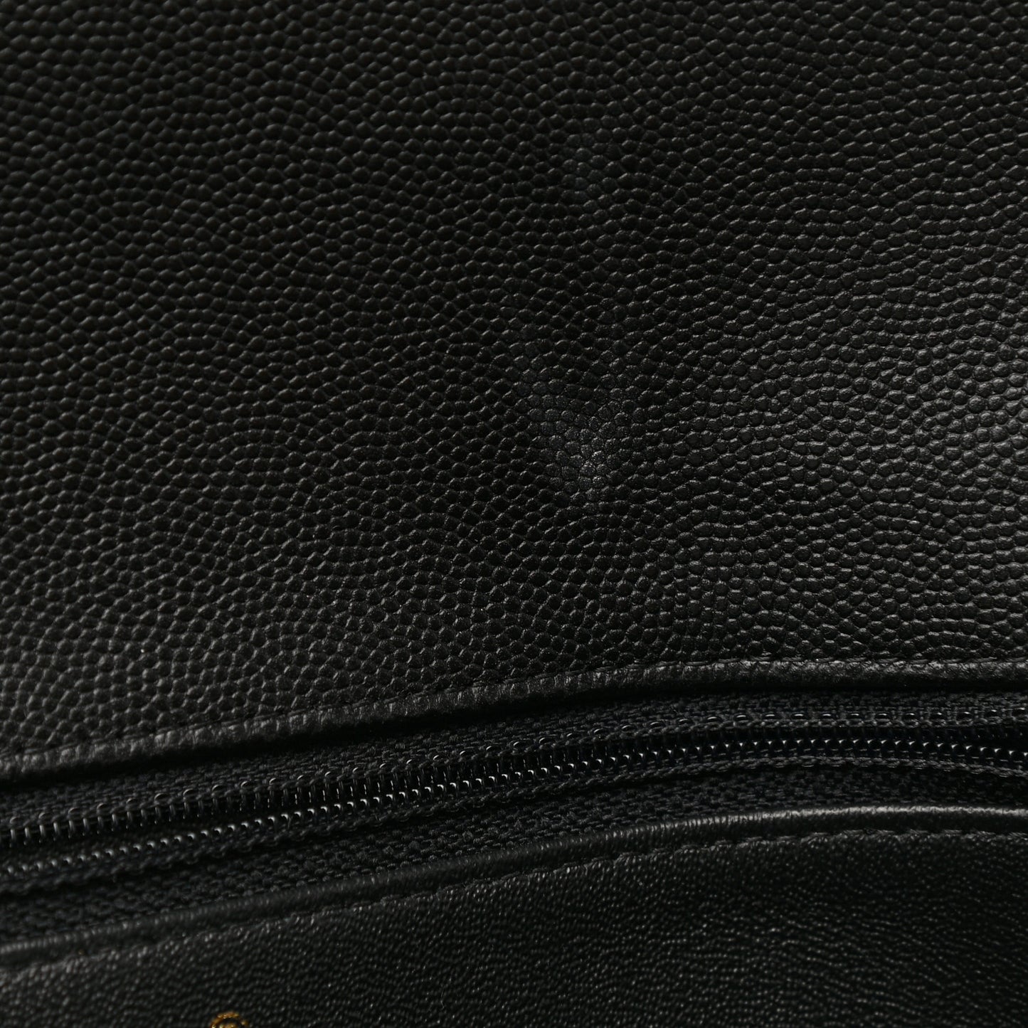 Caviar Quilted Flap Clutch Black