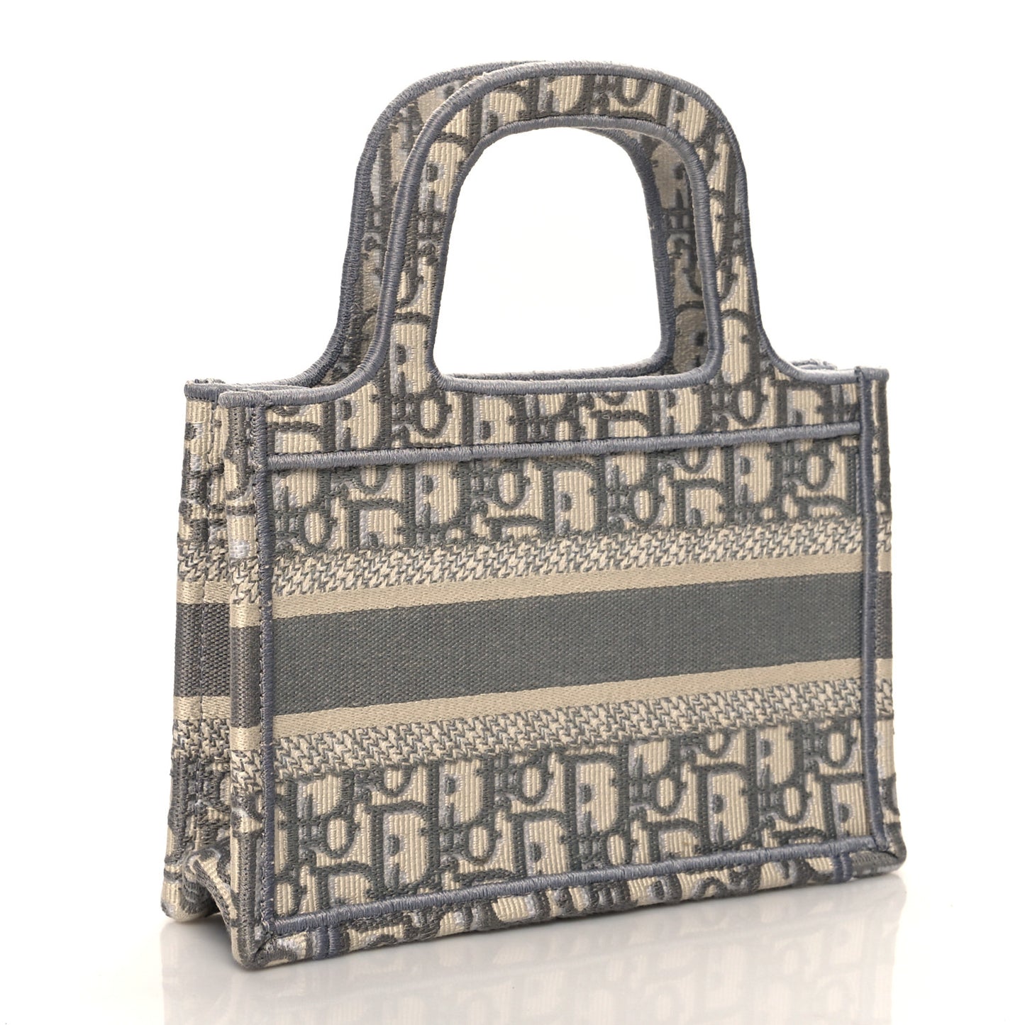Oblique Mini Book Tote Grey Multicolor