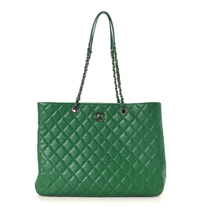 Chanel Caviar Quilted Timeless Tote Green 1 of 9
