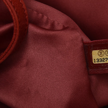Chanel Glazed Calfskin Large On The Road Tote Red 7 of 10