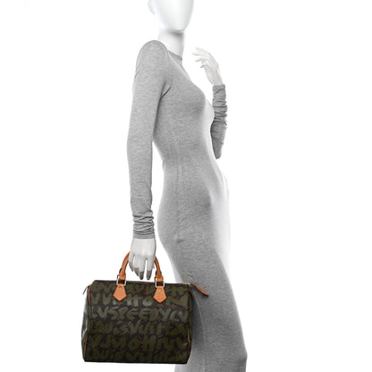 Louis Vuitton Monogram Graffiti Speedy 30 Kaki 2 of 12