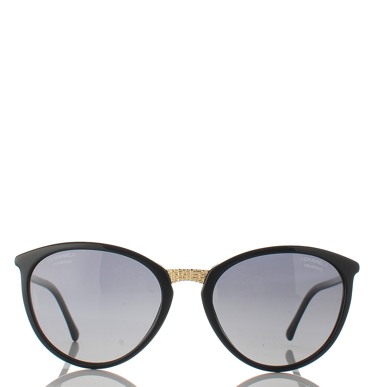 Chanel Acetate Polarized Butterfly Winter Sunglasses 5382 Black 2 of 10