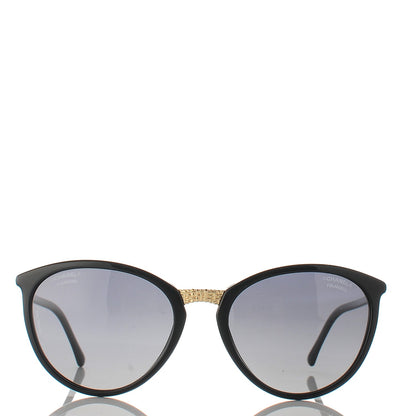 Chanel Acetate Polarized Butterfly Winter Sunglasses 5382 Black 2 of 10